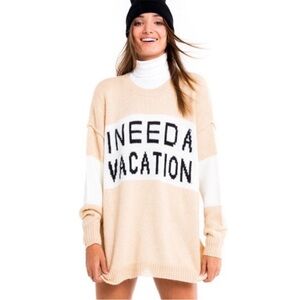 Wildfox I Need A Vacation Knit Distressed Sweater